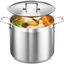 16 Quart Brushed Stainless Steel Stock Pot with Lid