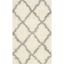 Ivory and Grey High Pile Shag Area Rug, 10x14