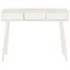 Elegant Transitional White Mirrored 3-Drawer Console Table