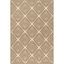 Cream and Beige Geometric Synthetic Indoor/Outdoor Area Rug