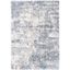 Ivory and Grey Synthetic Shag Area Rug, 8' x 10'