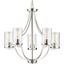 Lassiter 5-Light Brushed Nickel Chandelier with Clear Glass Shades