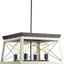 Briarwood 4-Light Graphite and Faux Wood Chandelier