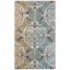 Grey and Ivory High Pile Synthetic Area Rug