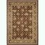 Traditional Floral Trellis Brown Synthetic Area Rug, 3'3" x 5'3"