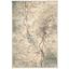 Gray Abstract Viscose Rectangular Area Rug 24" x 4"