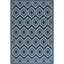 Navy and Beige Honeycomb Pattern Indoor/Outdoor Rug, 9' x 12'