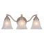 Elegant Brushed Nickel 3-Light Vanity with Alabaster Glass Shades