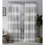 Dove Gray Light Filtering Striped Linen Look Curtain Panels, 54"x84"