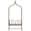 Gold Iron Outdoor Garden Arbor Bench with Scrollwork