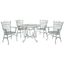 Thessaly Antique Green Iron 5-Piece Outdoor Dining Set