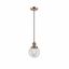 Antique Copper and Clear Glass Mini Pendant Light