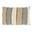 Contemporary Striped Cotton Throw Pillow Cover, 16"x24", Beige and Gray