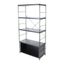 Brentwood Black 4-Shelf Etagere Bookcase with Steel Frame