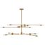 Warm Brass Adjustable Sputnik 12-Light Chandelier