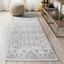 Gray Geometric Synthetic Reversible Area Rug 2' x 10'