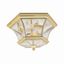 Colonial Grace 3-Light Polished Brass Outdoor Ceiling Mount with Clear Beveled Glass