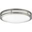 Brushed Nickel 18'' LED Flush Mount Ceiling Light with White Diffuser