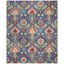 Handmade Blue Floral Wool 8' x 10' Area Rug