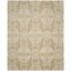 Elegant Ivory Gold 10' x 14' Hand-Knotted Synthetic Area Rug