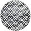 Graphite and Ivory Round Hand-Tufted Wool Rug