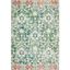 Green and Ivory Flat Woven Rectangular Area Rug