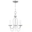 Alessia Brushed Nickel 3-Light Mini Chandelier with Crystal Accents