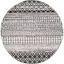 Reversible Round Gray Synthetic Stain-Resistant Rug