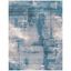 Elysian Blue & Grey Synthetic 9' x 12' Hand-Knotted Rug