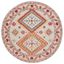 Ivory Geometric Handmade Wool Round Rug - 7' Diameter