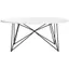 White Round Wood Coffee Table with Black Iron Base