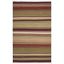 Red and Beige Wool Striped 4' x 6' Area Rug