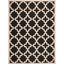 Black and Beige Geometric Outdoor Area Rug 8' x 11'