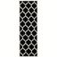 Black and Ivory Hand-Tufted Wool Geometric Runner Rug