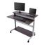 Dark Walnut Adjustable Height Standing Desk with Steel Frame