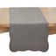 Slate Gray Cotton Quilted Table Runner, 16"x72"