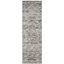 Black and Silver Rustic Polypropylene Runner Rug