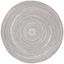 Handmade Light Gray Cotton Braided Round Area Rug, 5' x 5'