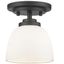 Ashton Bronze and Glass 7.25" Flush Mount Light