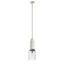 Kimrose Polished Nickel Mini Pendant with Clear Fluted Glass