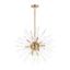 Polaris 23" Satin Brass and Clear Glass 12-Light Pendant