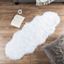 White Faux Sheepskin Fur Washable Throw Rug 15" x 12"