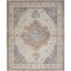 Beige Blue 8' x 10' Vintage Persian Indoor Outdoor Rug