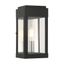 Black Brass and Clear Glass Outdoor Wall Lantern