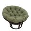 Sage 42" Handcrafted Rattan Papasan Chair with Plush Twill Cushion