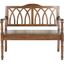 Benjamin Dark Teak Pine Wood Gothic Bench