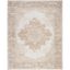 Ivory Beige Medallion 6' x 9' Stain-Resistant Area Rug