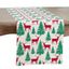 Holiday Deer and Christmas Trees Cotton Table Runner