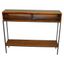 Chestnut & Black Mango Wood Industrial Console with Storage