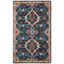 Elegant Heritage Blue Wool 3' x 5' Hand-tufted Rectangular Rug